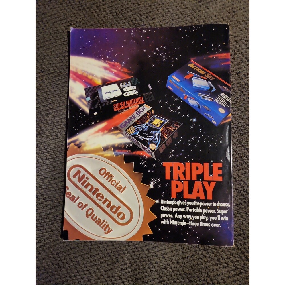 1992 NINTENDO POWER Magazine WWF Super Wrestlemania STREET FIGHTER II Poster - Picture 2 of 4